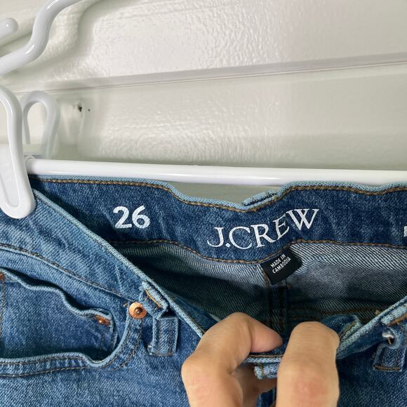 J. Crew 9" Demi Bootcut Crop Jeans Medium Wash Denim Cotton Blue Womens Size 26 - Picture 4 of 9